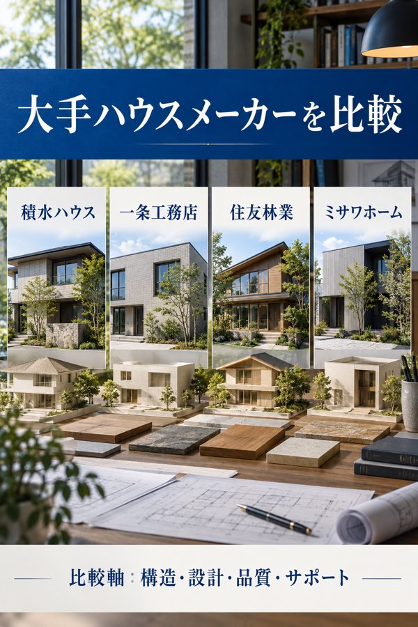 大手ハウスメーカーとの比較|積水ハウスの優位点と満足度