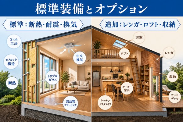 セルコホームの標準装備とオプション仕様