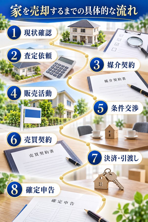 家を売却するまでの具体的な流れ