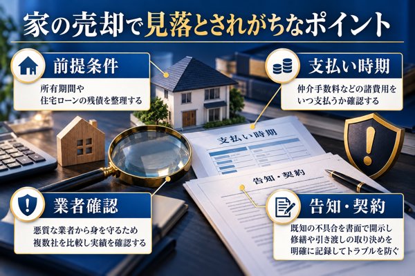 家の売却で見落とされがちなポイント