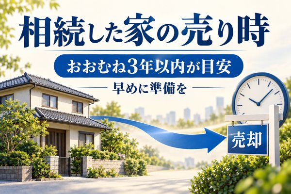 相続した家の売り時はおおむね3年以内が目安