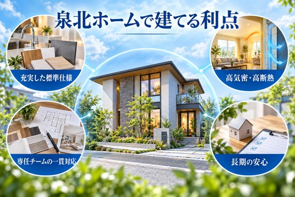 泉北ホームで注文住宅を建てる利点