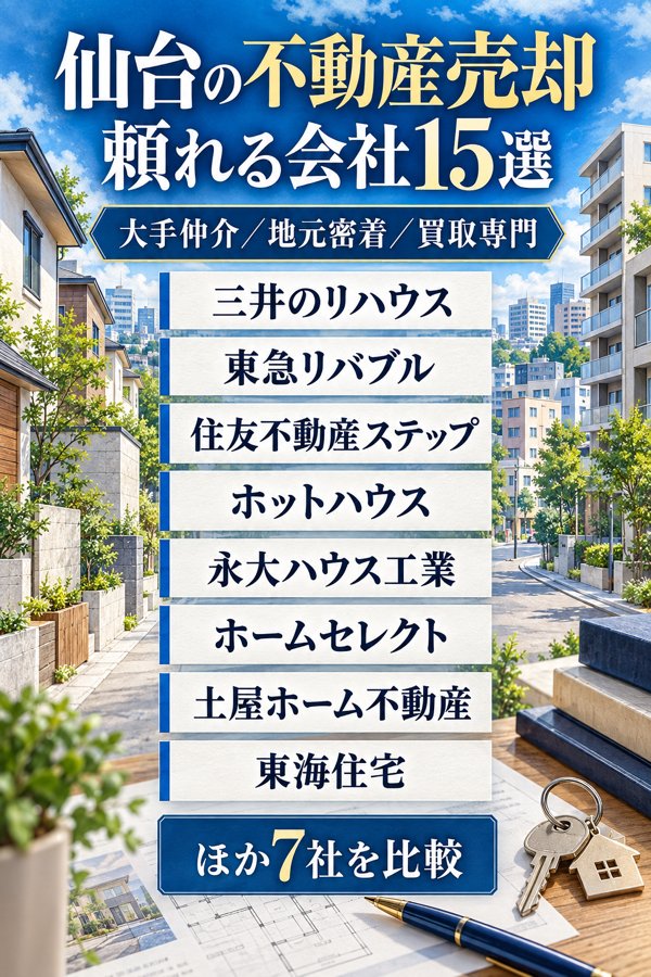 仙台の不動産売却で頼れる会社15選【大手仲介/買取専門/地元密着】