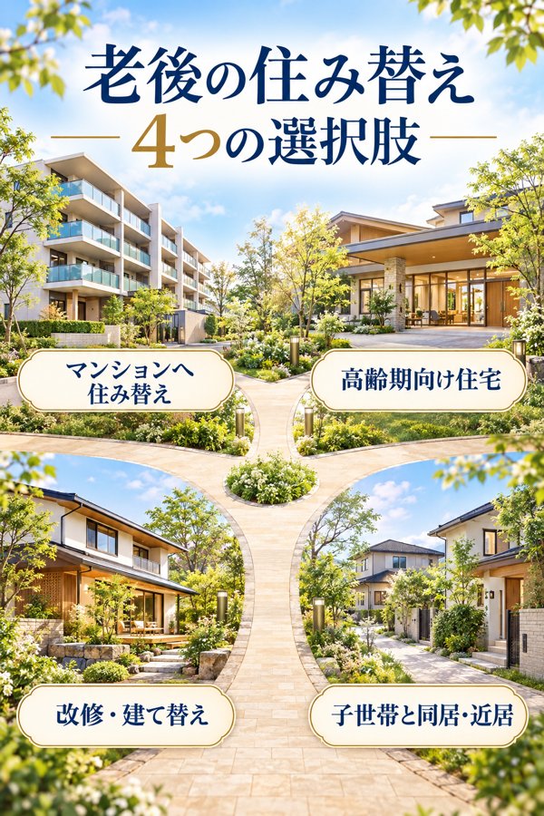 老後の住み替えで候補になる4つの選択肢|最初に押さえたい全体像