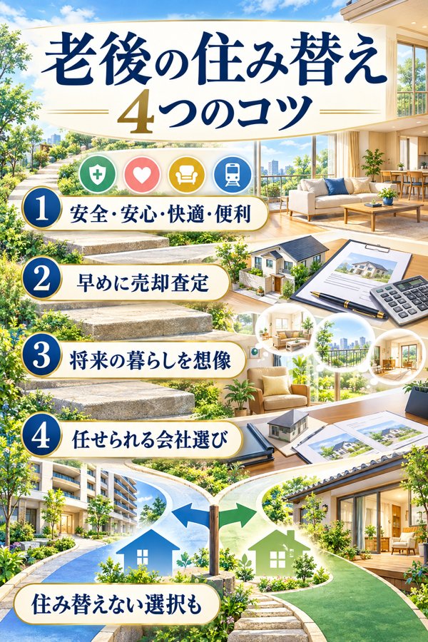 老後の住み替えをうまく進める4つのコツ|「住み替えない」選択も含めた考え方