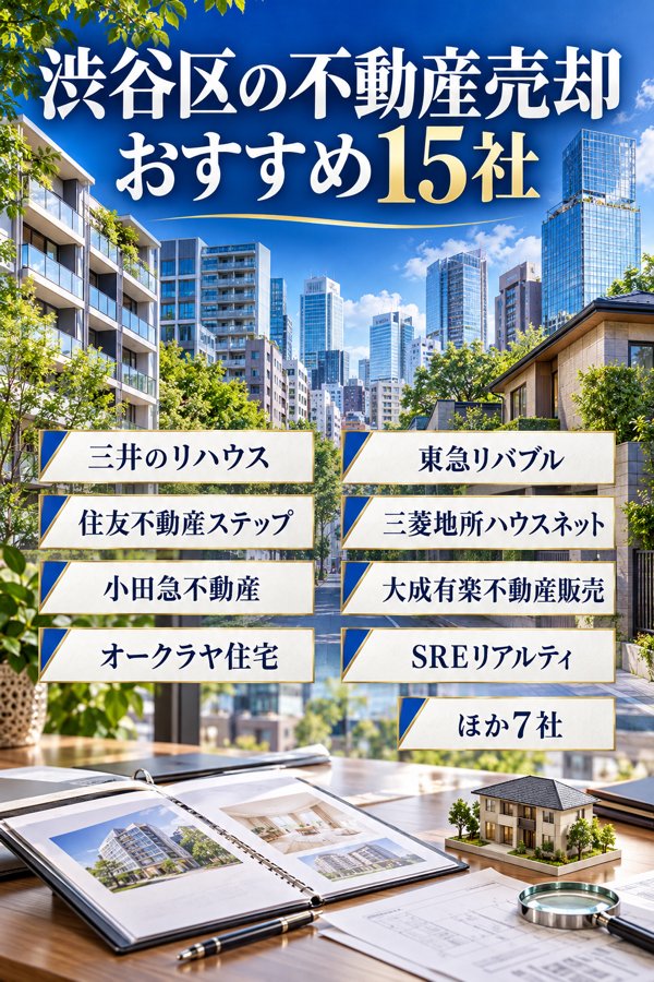 渋谷区で不動産売却を相談したいおすすめ15社【大手・買取・地域密着】