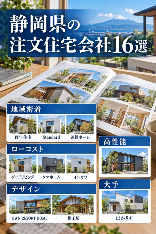 静岡県で選びたい注文住宅会社16選【5タイプ別・施工エリア早見表】