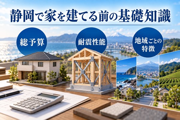 静岡県で家を建てる前の基礎知識|押さえたい3つのポイント