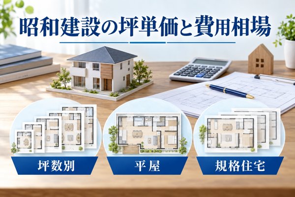 昭和建設の坪単価は約62~93万円|坪数ごとの費用相場