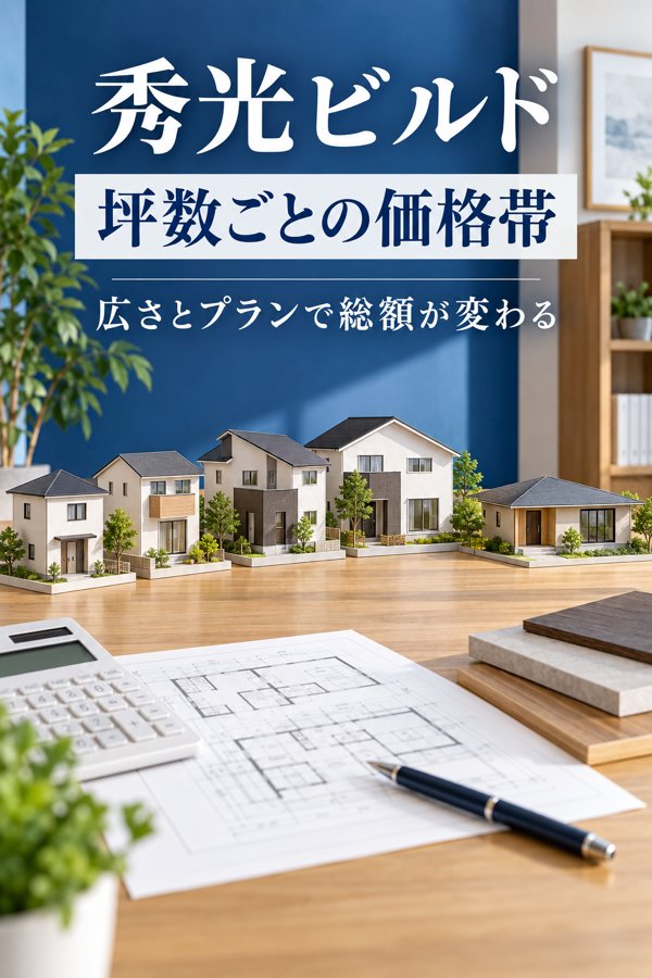 秀光ビルドの坪単価の目安は約55万円|坪数ごとの価格帯