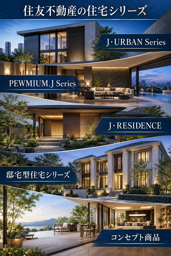 住友不動産の住宅シリーズ一覧と各商品の個性