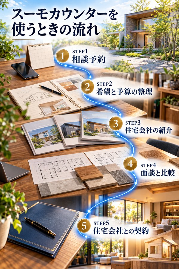 スーモカウンターを使うときの流れ