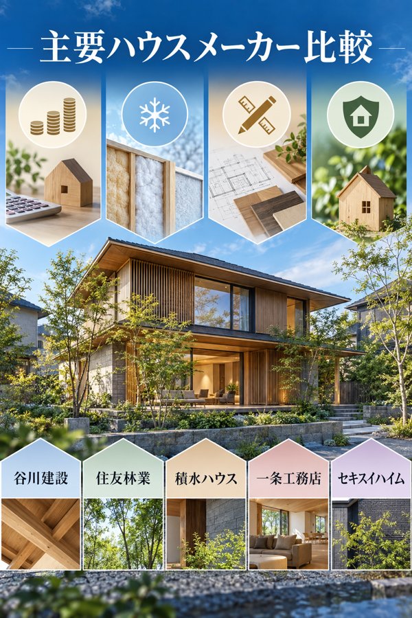 主要ハウスメーカーと谷川建設の坪単価・性能比較