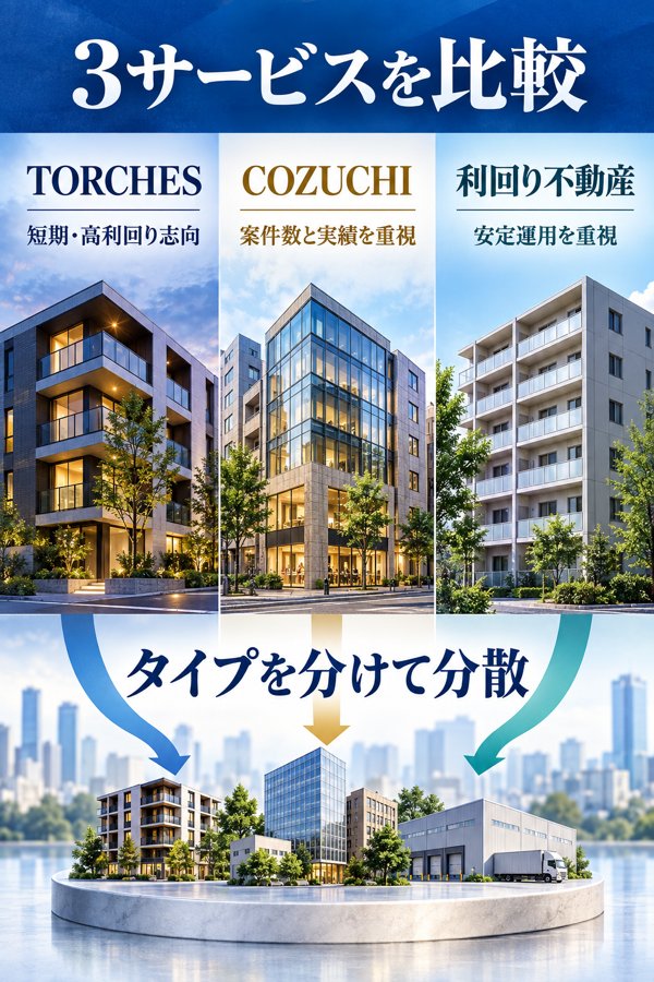 TORCHES(トーチーズ)を他社の不動産クラウドファンディングと比べた違い