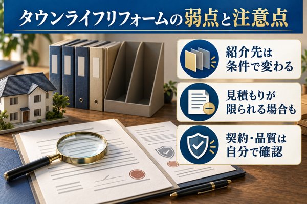 タウンライフリフォームの弱点と注意点