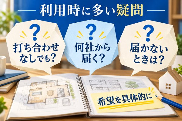 タウンライフ家づくりの利用時に多い疑問