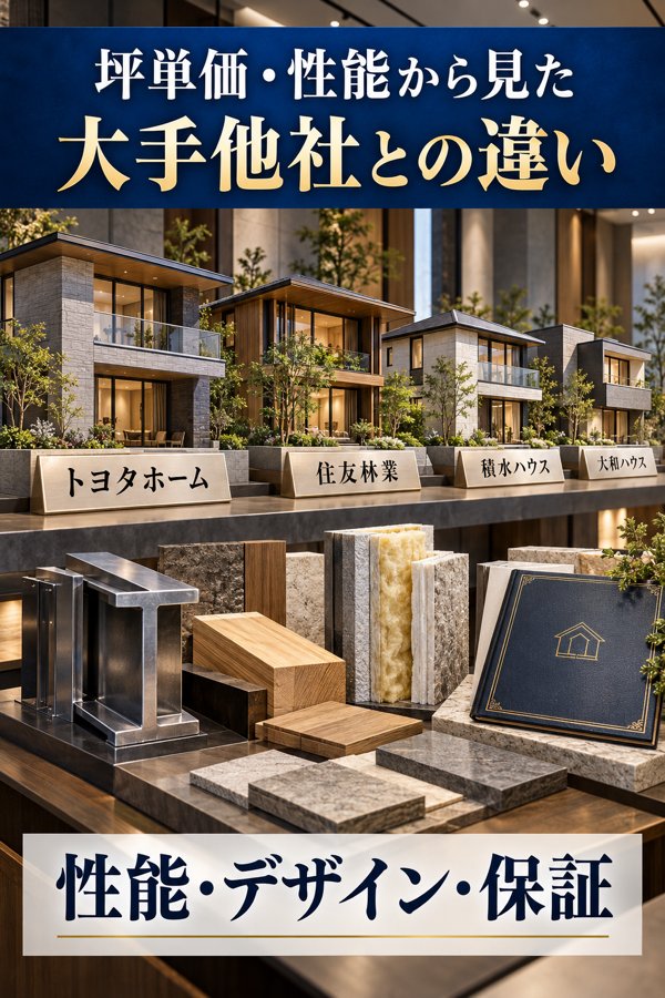 坪単価・性能から見たトヨタホームと大手他社の違い
