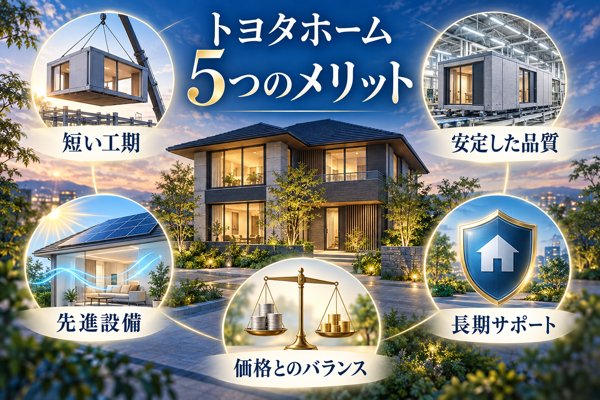 トヨタホームの5つのメリット|支持される理由と魅力のポイント