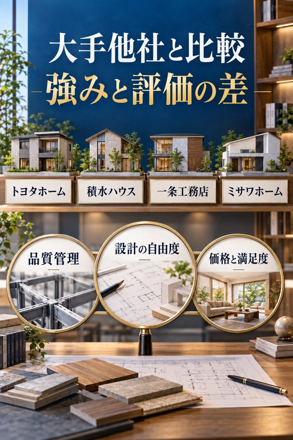 大手他社と並べて見える、トヨタホームの強みと評価の差