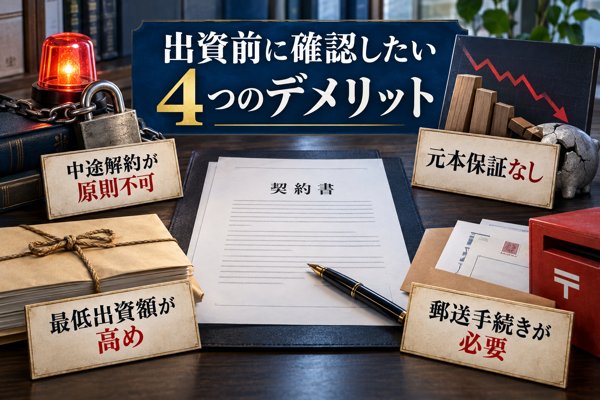 トリニティファンドで出資前に確認したい4つのデメリット