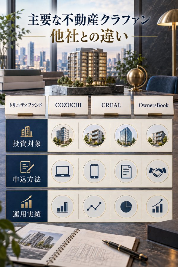 主要な不動産クラファン他社との違い