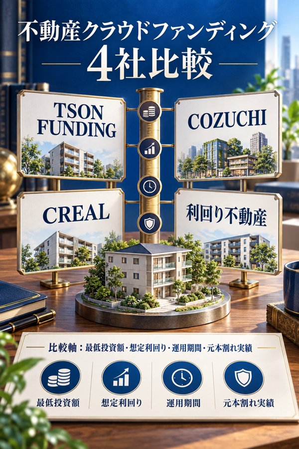 他社の不動産クラウドファンディングとTSON FUNDINGの比較