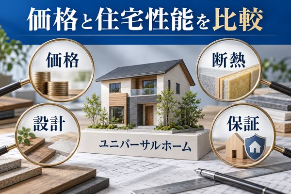 ユニバーサルホームの価格帯と住宅性能を他社と比べたポイント