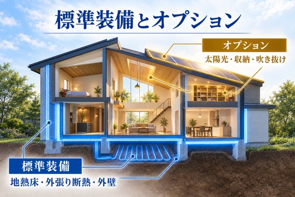 ユニバーサルホームの標準装備と選べるオプション