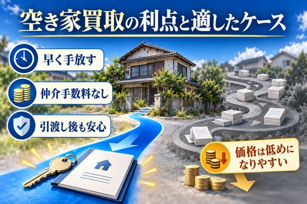 空き家を早く手放したい方へ|買取を選ぶ利点と適したケース