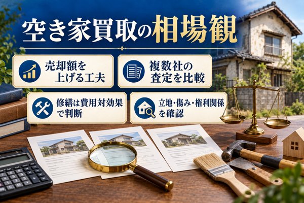 空き家買取の相場観と売却額を上げるための工夫