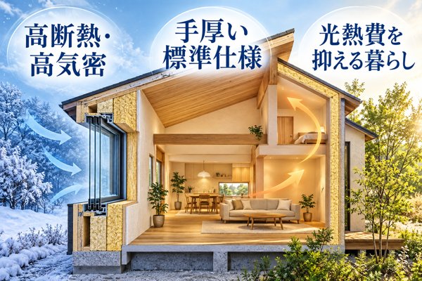 ウェルネストホームが備える住宅性能|高断熱・高気密と光熱費の節約、手厚い標準仕様