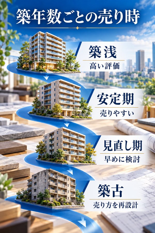 マンションの売り時を築年数ごとに見極めるポイント