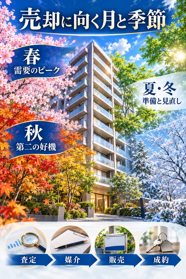 マンション売却に向く月と季節ごとの動き