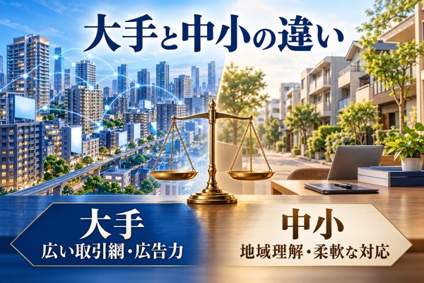 マンション売却の依頼先として見る大手と中小の違い