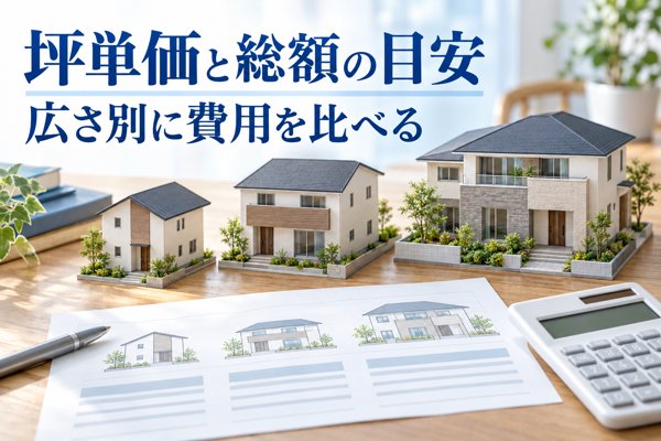 ウィザースホームの坪単価相場は約70万円~93万円|坪数ごとの総額の目安