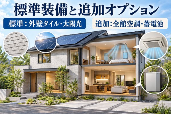 ウィザースホームが備える標準装備と追加オプション