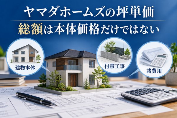 ヤマダホームズの坪単価の平均値は76.5万円