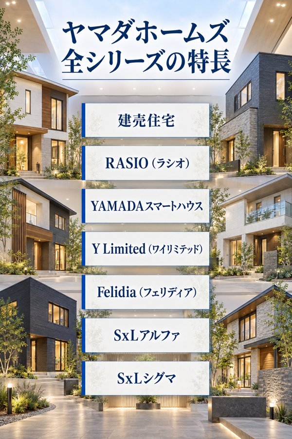 ヤマダホームズ全シリーズの坪単価と特長の違い