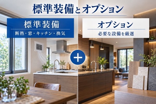 ヤマダホームズにおける標準装備とオプション設備の比較
