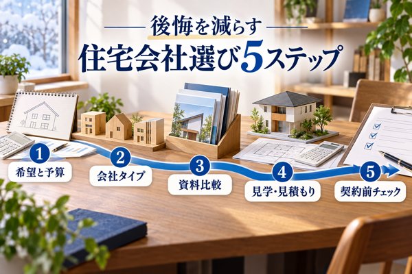 後悔を減らす山形での注文住宅会社の選び方5ステップ