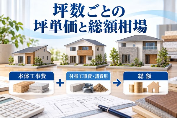 坪数ごとに見るヤマト住建の坪単価89〜108万円と総額相場