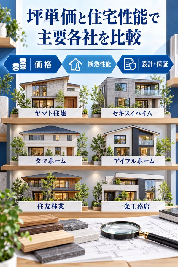 坪単価と住宅性能で見るヤマト住建と主要ハウスメーカーの違い